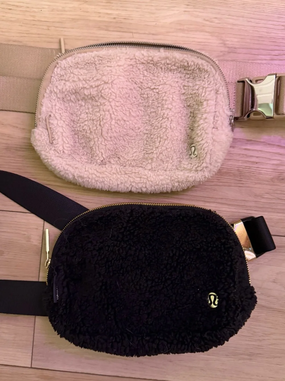 Lululemon Sherpa Everywhere Belt Bag Bundle Black & White OS
